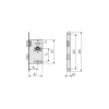 Abus Einsteckschloss mit Einbausicherung universal