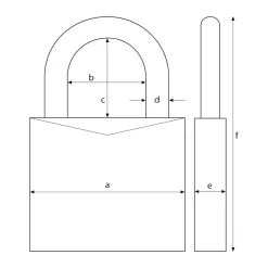 Abus Vorhängeschloss 64TI/40 Twins