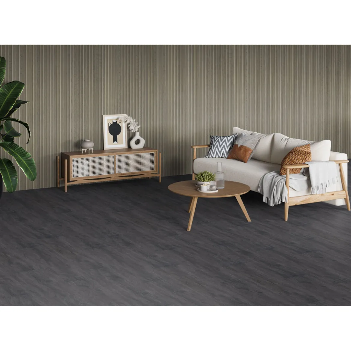 Acous Akustikpaneel Proffessional EicheGrau-Filz weiss 2500x600x21 mm