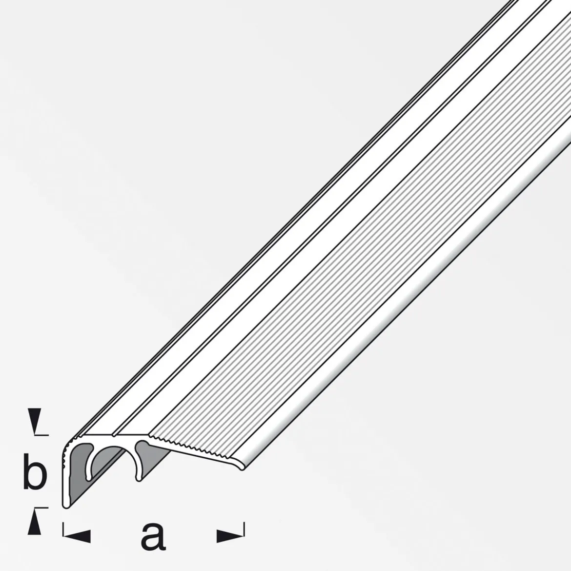 Alfer Abschluss-Profil Clipstech 32 x 12,5 mm 1m titan
