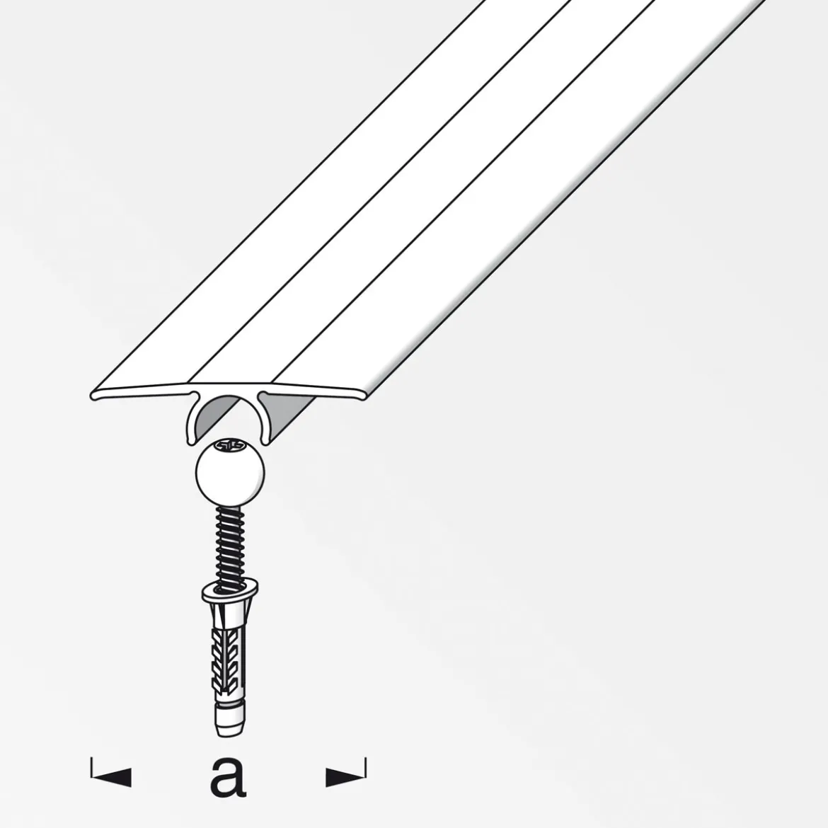 Alfer Übergangsprofil Clipstech-vario 33 mm 0,9m buche