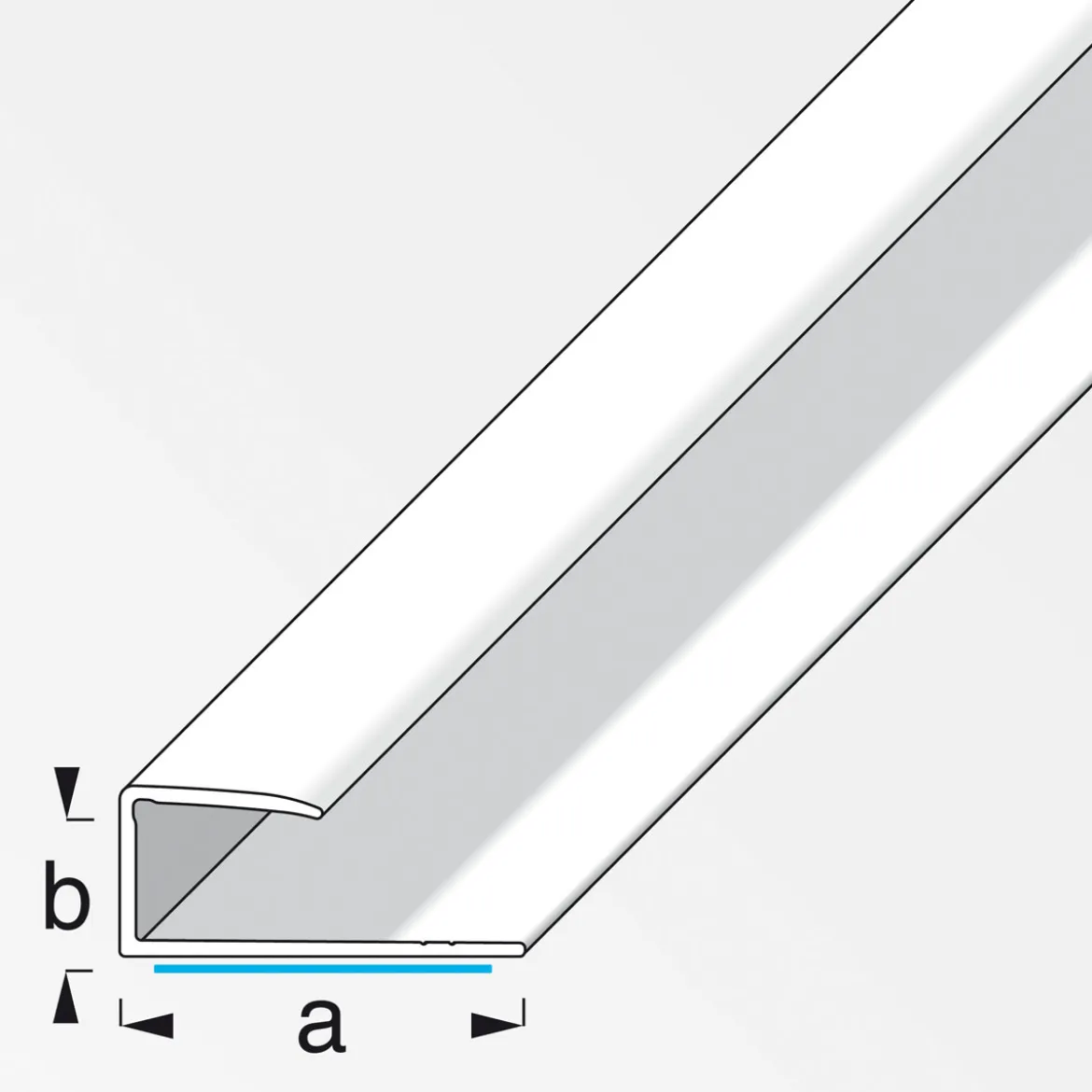 Alfer Einfass-Profil 9 mm 1m selbstklebend titan