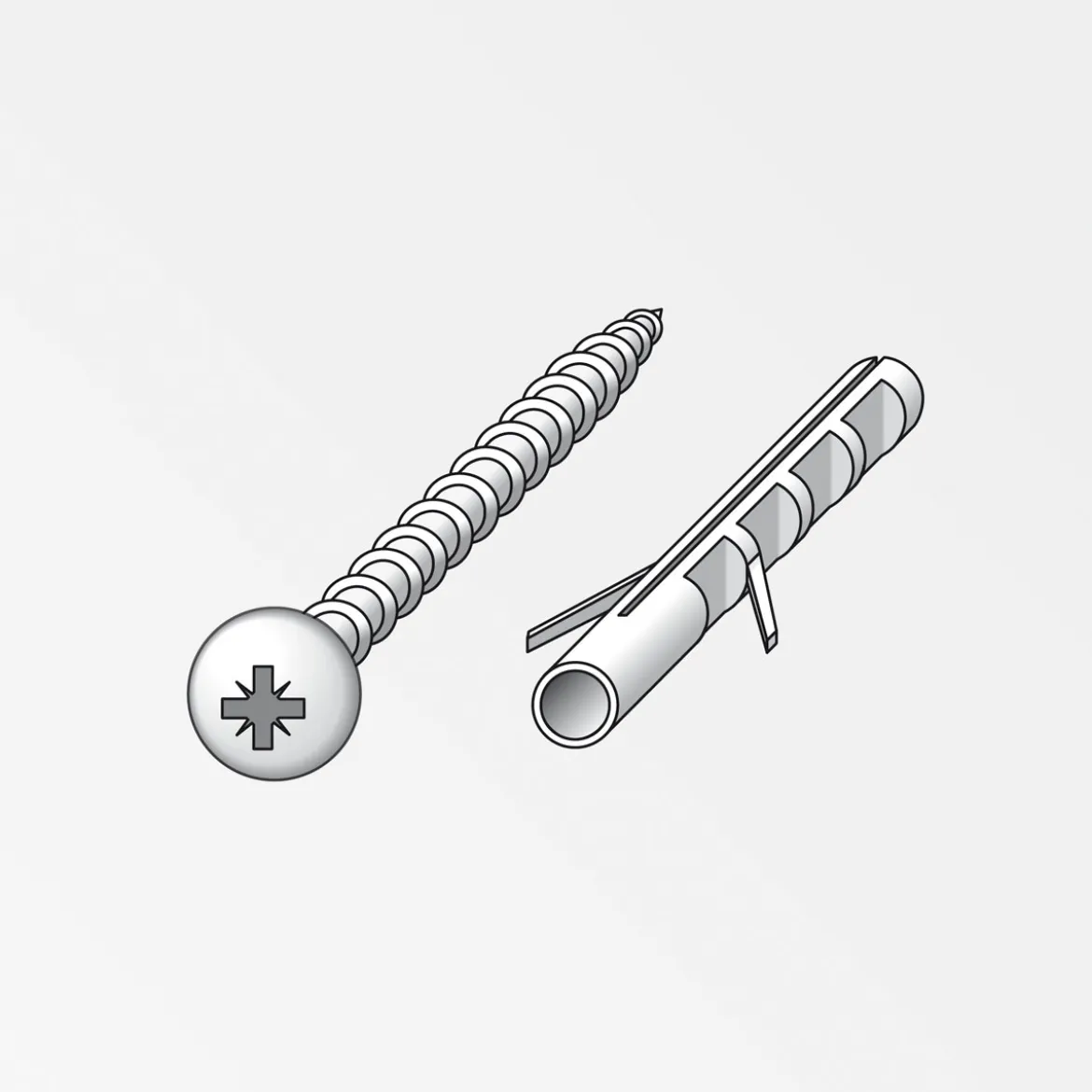 Alfer Linsenkopfschraube Clipstech-Plus mit Dübel 3 x 30 mm 10 Stück