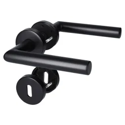 Alpertec Rosettengarnitur Fair I schwarz Durchmesser 52 mm