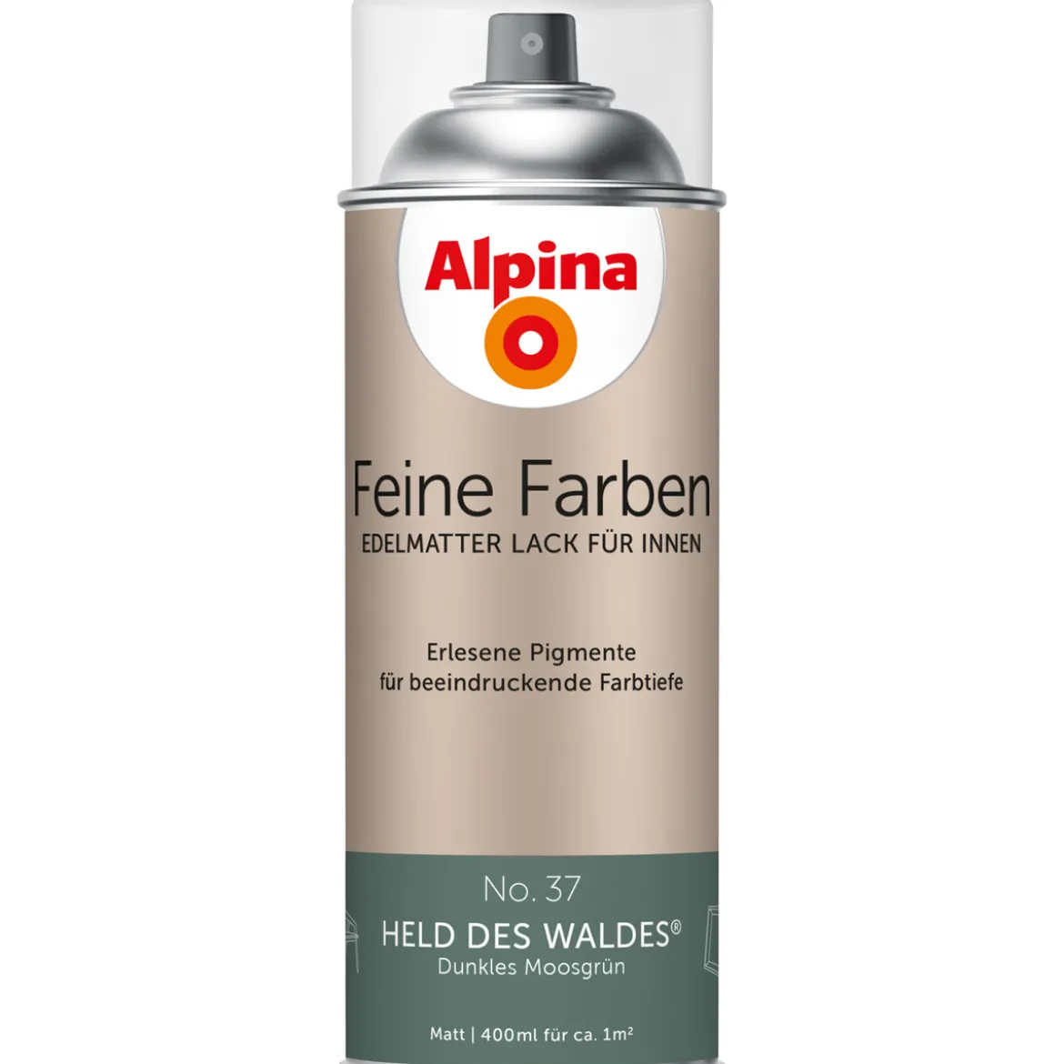 AlpinaBuntlack Feine Farben Sprühlack No 37 Held des Waldes edelmatt 400ml