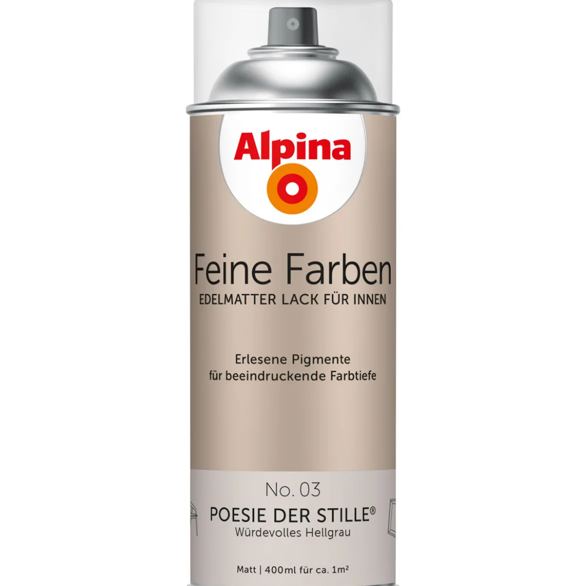 AlpinaBuntlack Feine Farben Sprühlack No 03 Poesie der Stille edelmatt 400ml