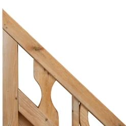 Anschlusszaun Ornament geölt 90 x 180/90 cm