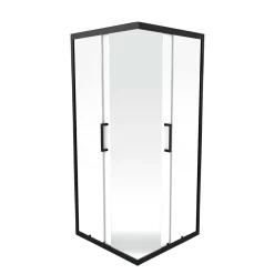 Aurlane Eckdusche Black Eclipse schwarz matt 90 x 90 cm