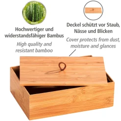 Badbox mit Deckel L Mod. Terra, Bambu