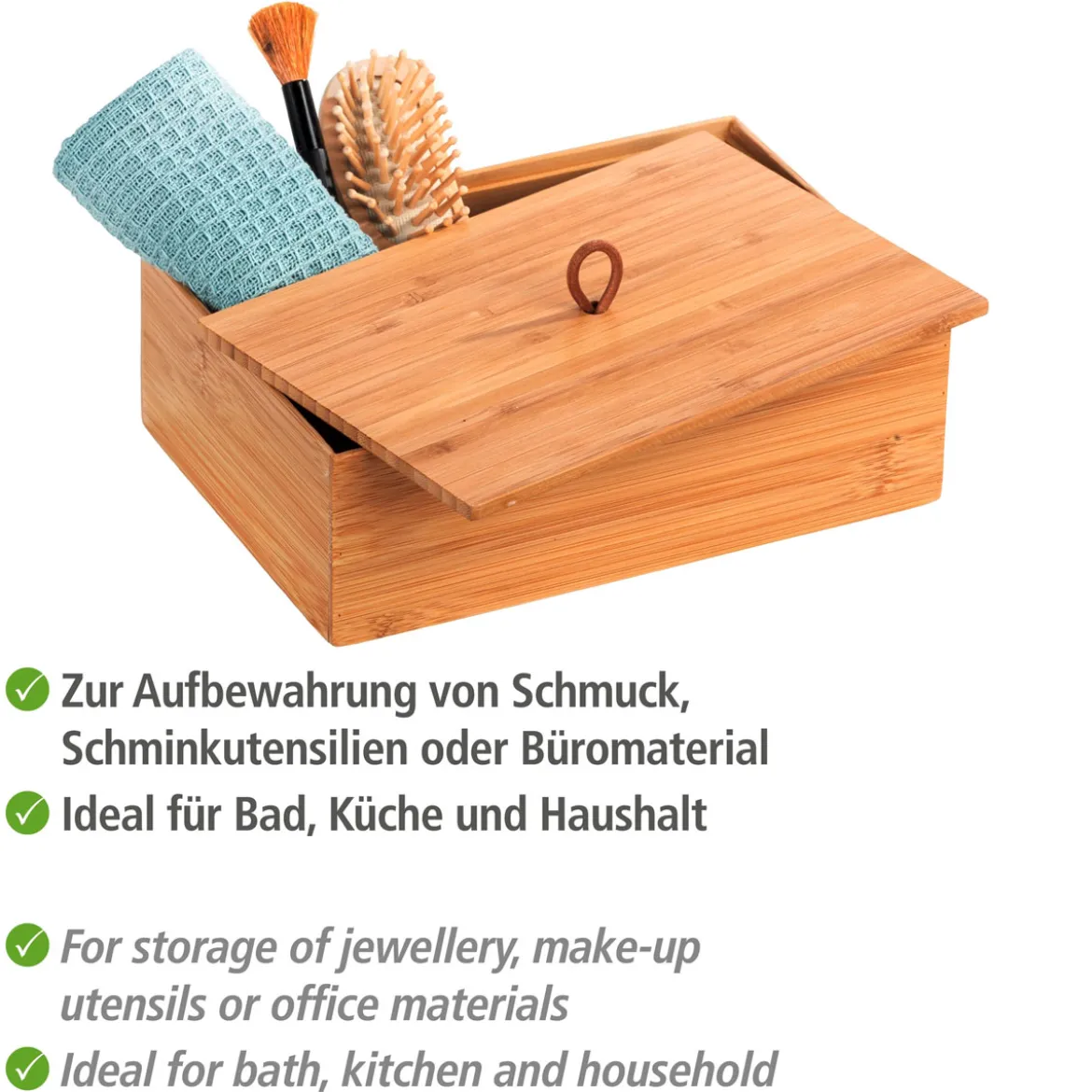 Badbox mit Deckel L Mod. Terra, Bambu