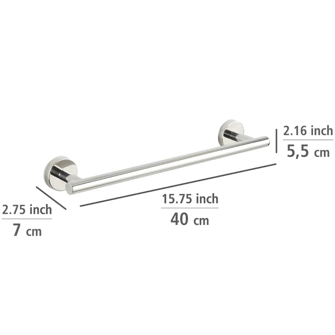 Badetuchstange 40 cm , Bosio Shine Edel.