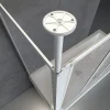Badewannenaufsatz 3-teilig mit Seiten-wand und Deckenstütze 1288x1400mm T750mm
