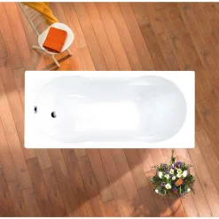 Badewannen-Set Nixe, 170x75cm,best. ausWanne, Wannenträger&Ab-Überlaufgarnitur