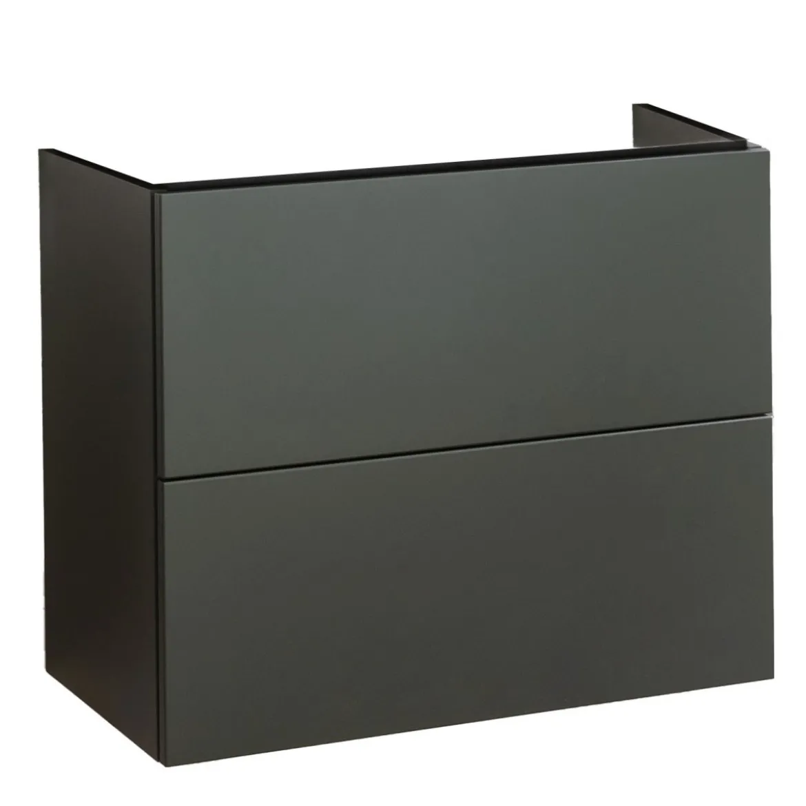 BADMOBIL Waschtischunterschrank CRAFT 63 x 54 x 36 cm 2 Schubladen mit Push-To-Open grün-matt