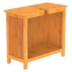 Bambus Waschbeckenunterschrank mit 2Tueren, BxHxT 67x60x28cm