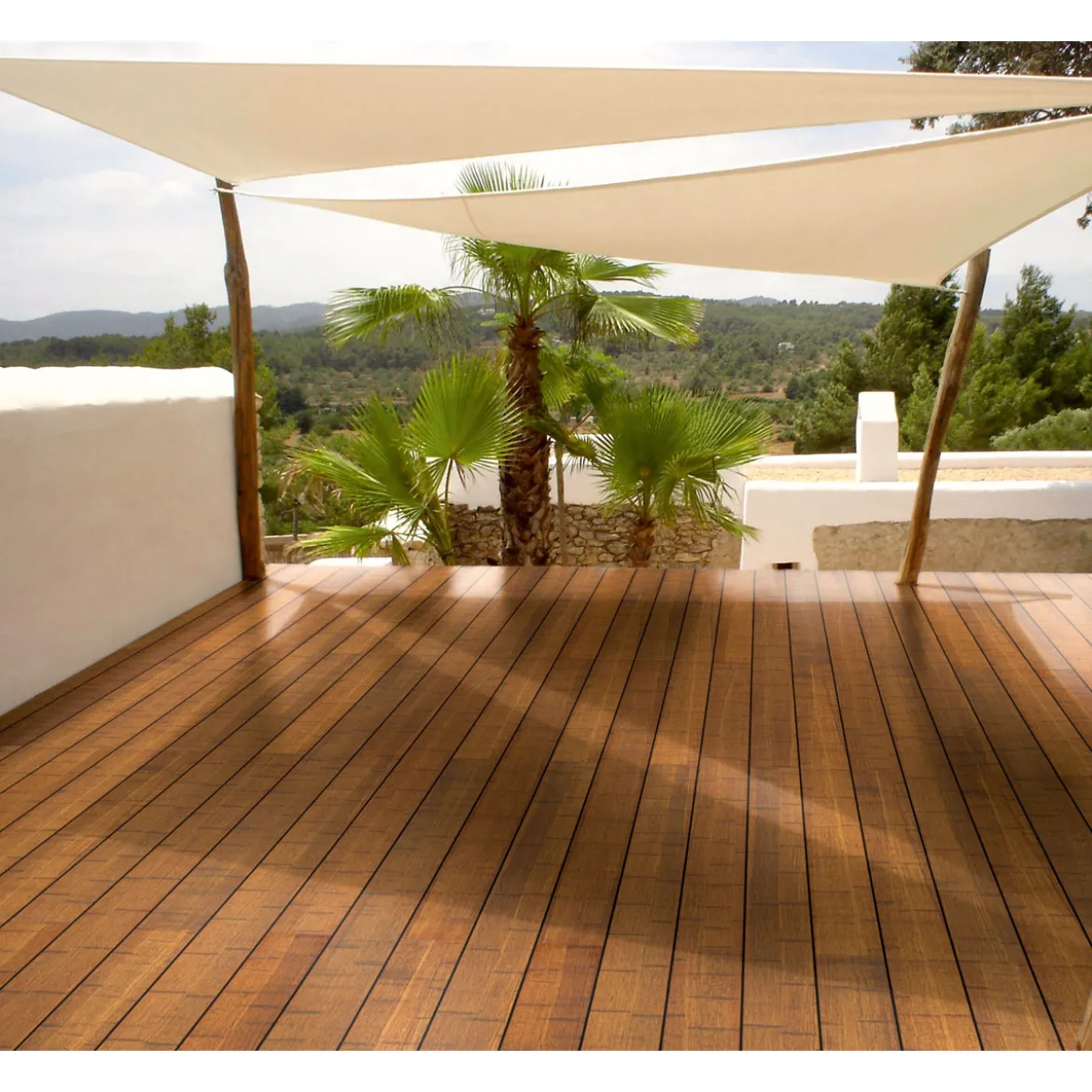 Bambus-Terrassendiele CoBAM 220 x 14 x 2 cm