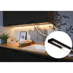 Base Profil mit weissem Diffusor 2 mschwarz eloxiert/weiss Alu/Kunststoff