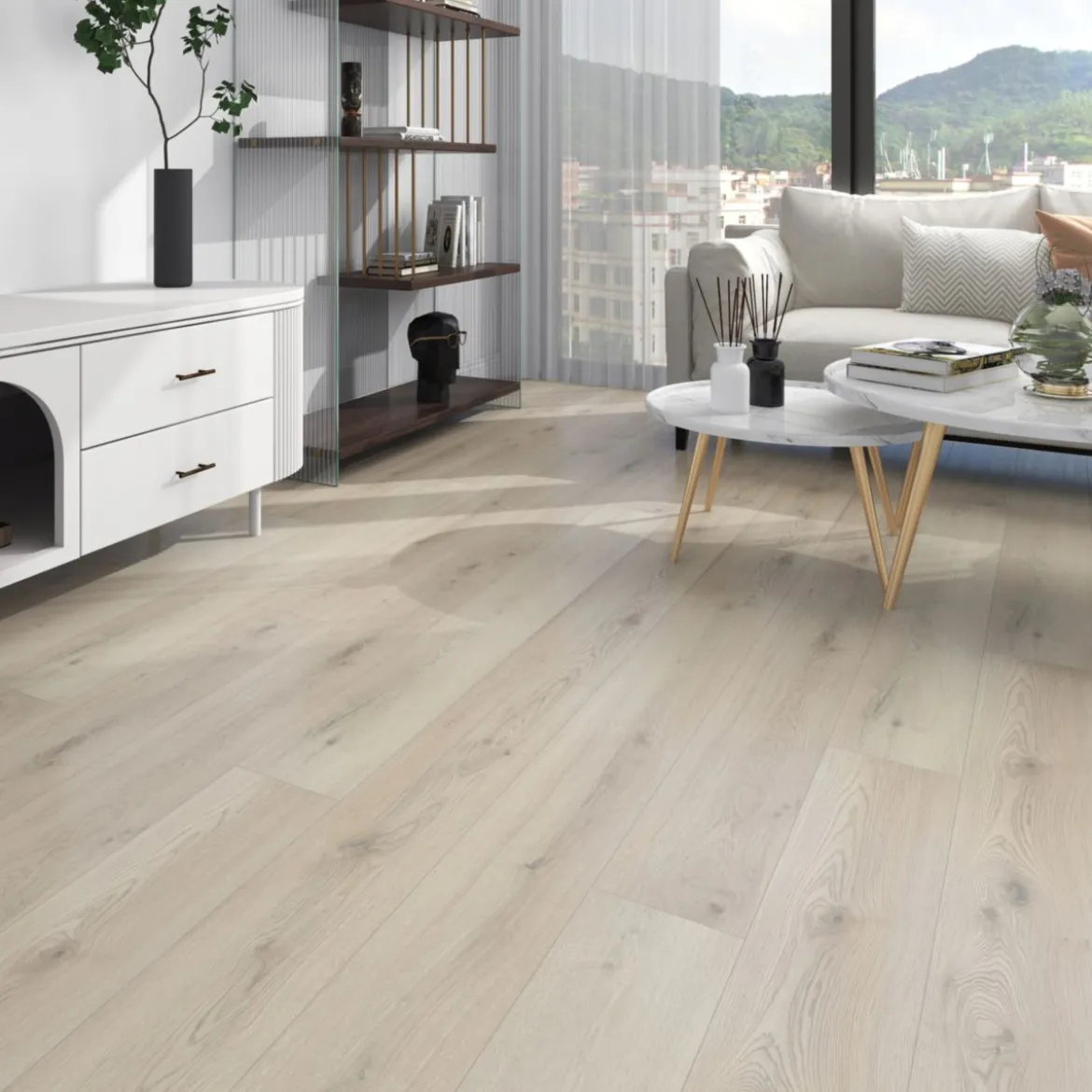 Basic SPC Rigid Designboden Eiche beige 1220x181x3,2