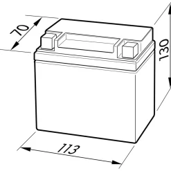 Batterie GEL YTX7L-BS 7Ah 160A