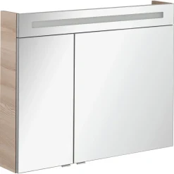 B.Clever LED-Spiegelschrank 90x71x16cm2 Tueren m. Schalter/Steckdose