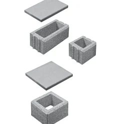 Bellamur Mauerabdeckung Oberfläche glatt50x35x5 cm, grau