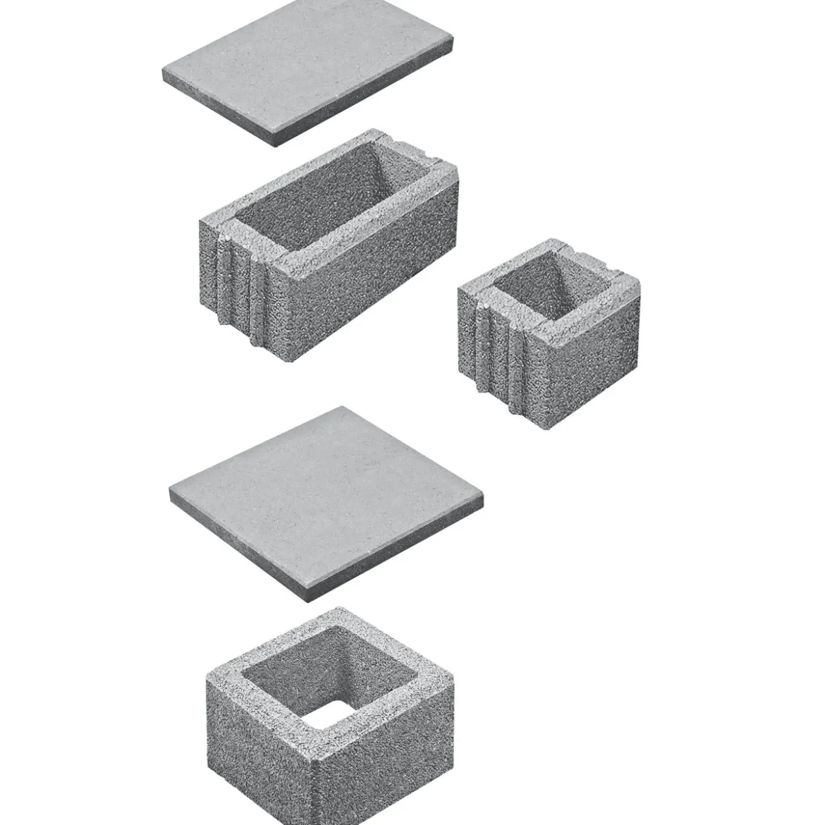 Bellamur Mauerabdeckung Oberfläche glatt50x35x5 cm, grau