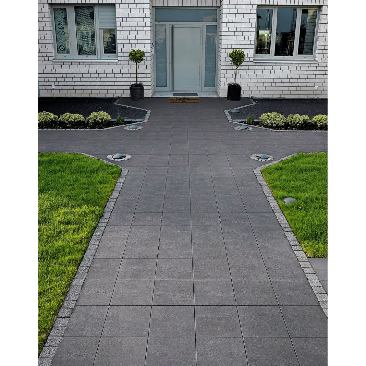 Beton Gehwegplatte grau 40x40x4 cmmit Fase