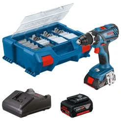 Bosch ProfessionalAkku-Bohrschrauber-Set GSR 18V-28 Professional 82-teiliges Zubehörset