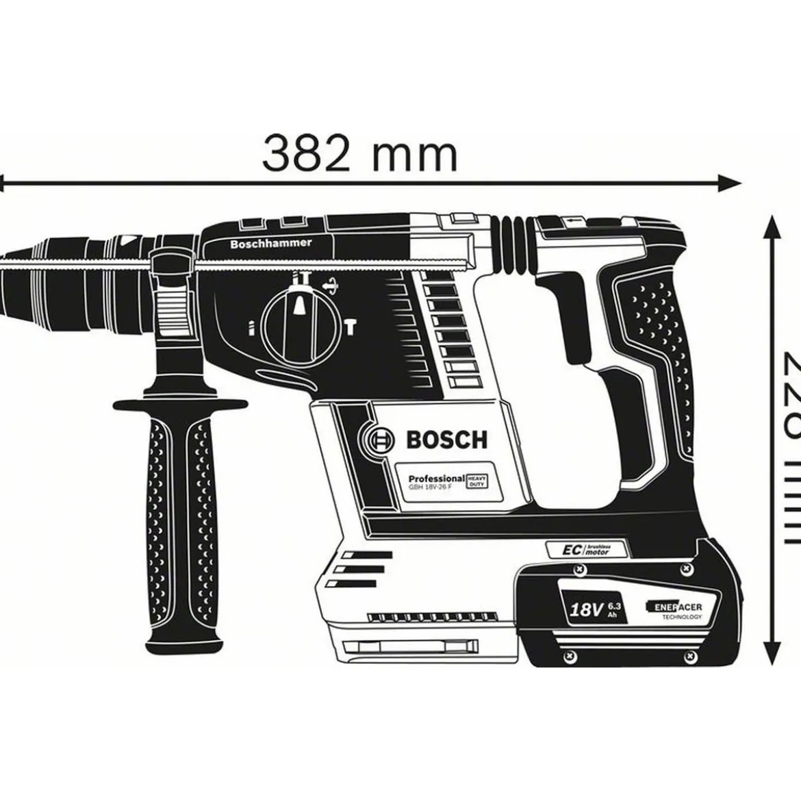 Bosch ProfessionalAkku-Bohrhammer GBH 18V-26 F Professional SDS-plus