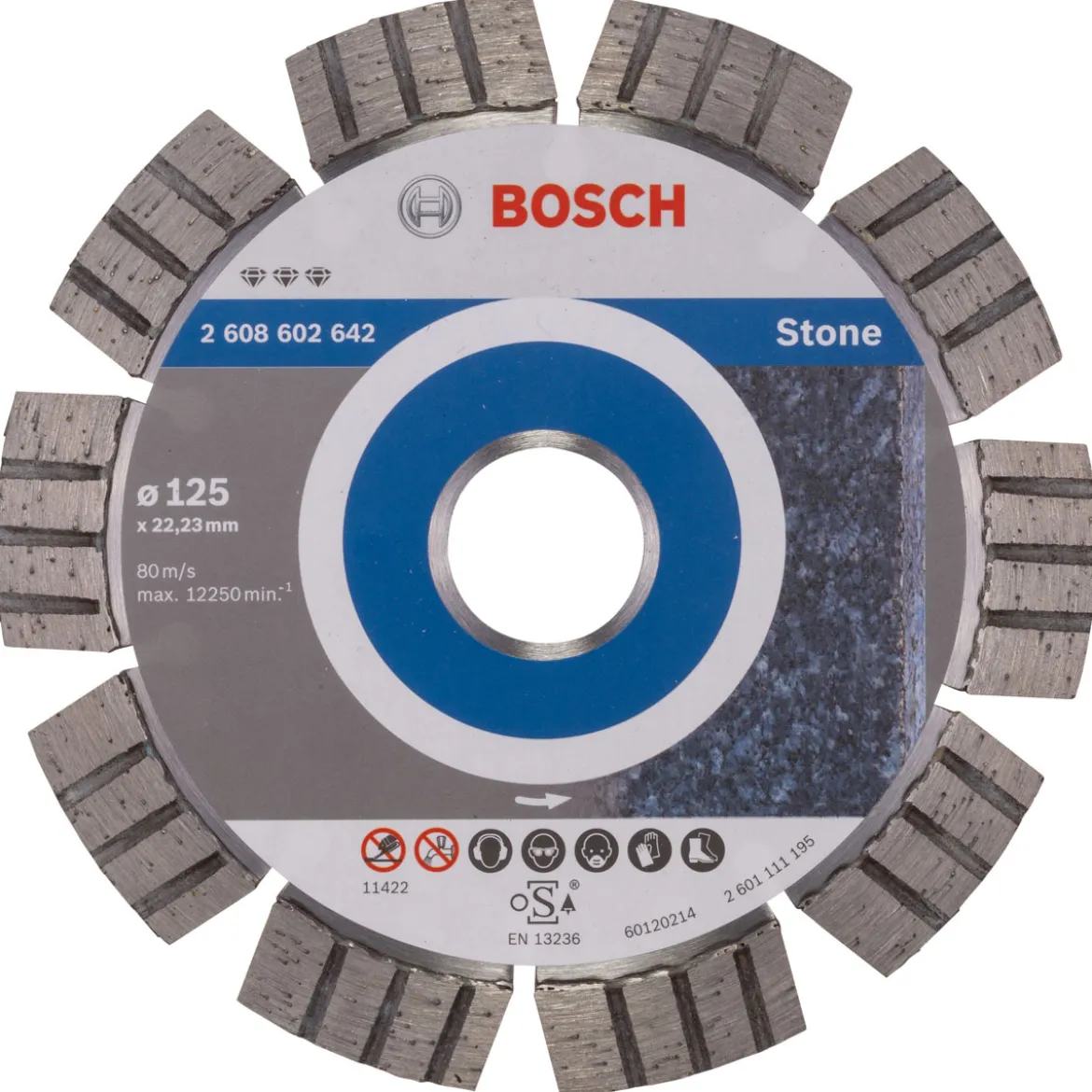 Bosch ProfessionalDiamanttrennscheibe Best for Stone 125 x 22,23 x 2,2 x 12 mm