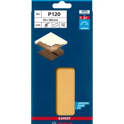 Bosch ProfessionalExpert C470 Schleifpapier mit 8 Löchern für Schwingschleifer 93 x 186 mm G 120 10- teilig