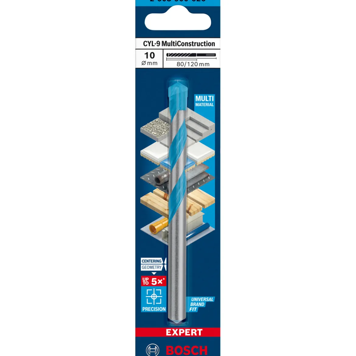 Bosch ProfessionalExpert CYL-9 MultiConstruction Bohrer 10 x 80 x 120 mm d 9 mm