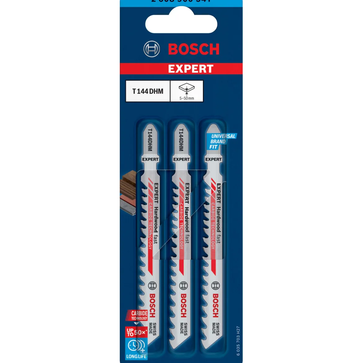 Bosch ProfessionalExpert Hardwood Fast T 144 DHM Stichsägeblatt 3 Stück