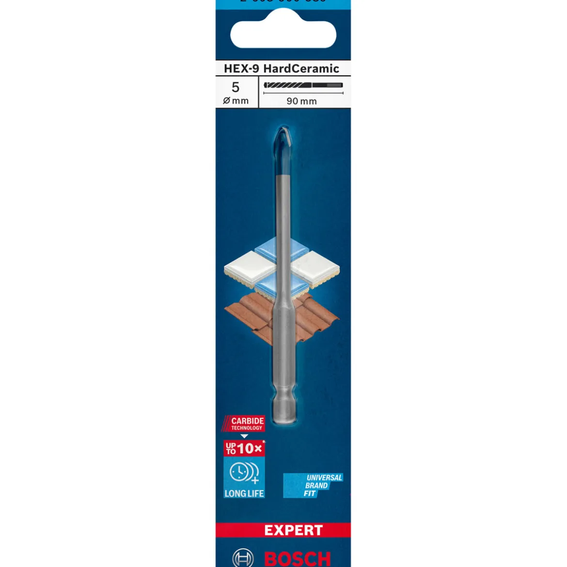 Bosch ProfessionalExpert HEX-9 HardCeramic Bohrer 5 x 90 mm