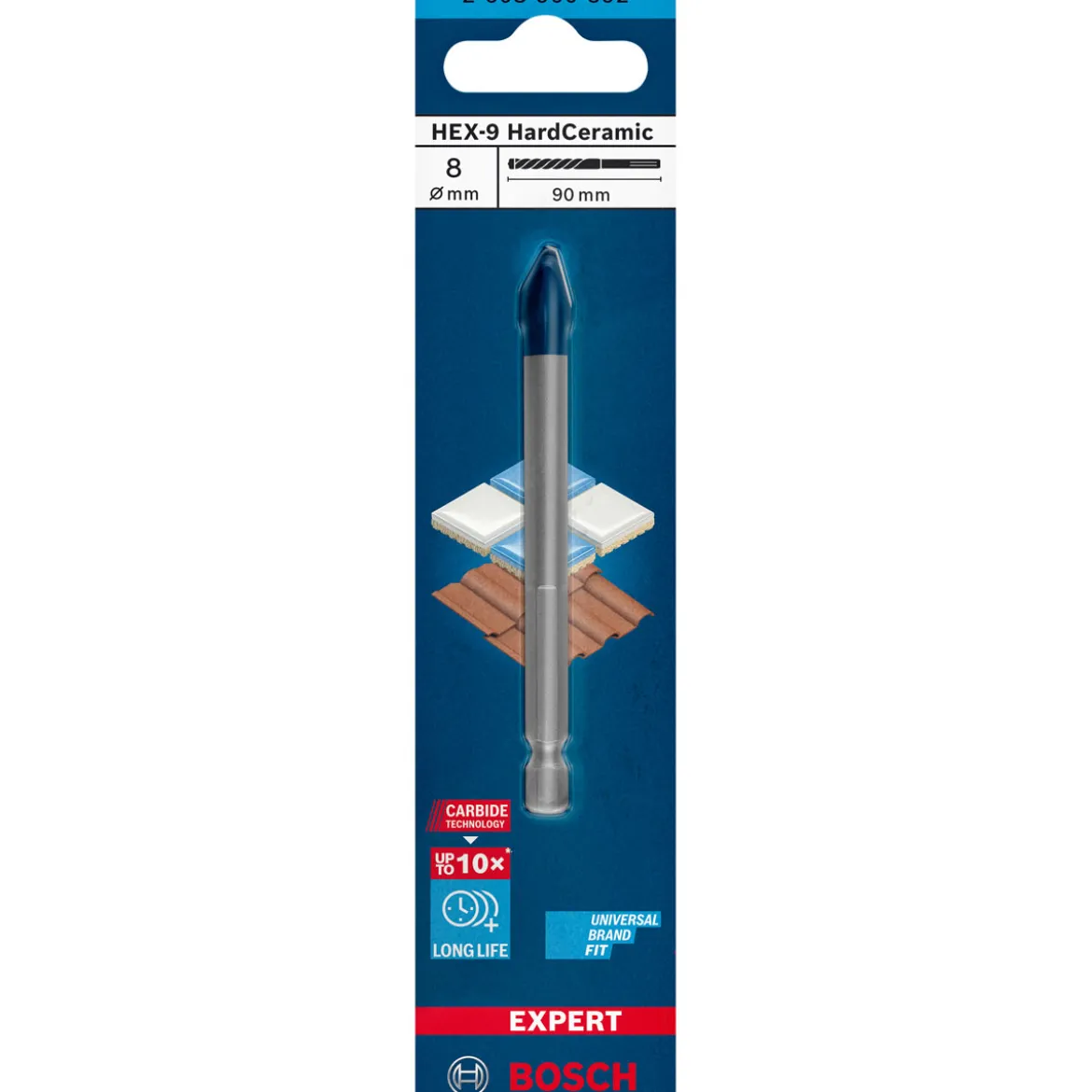 Bosch ProfessionalExpert HEX-9 HardCeramic Bohrer 8 x 90 mm