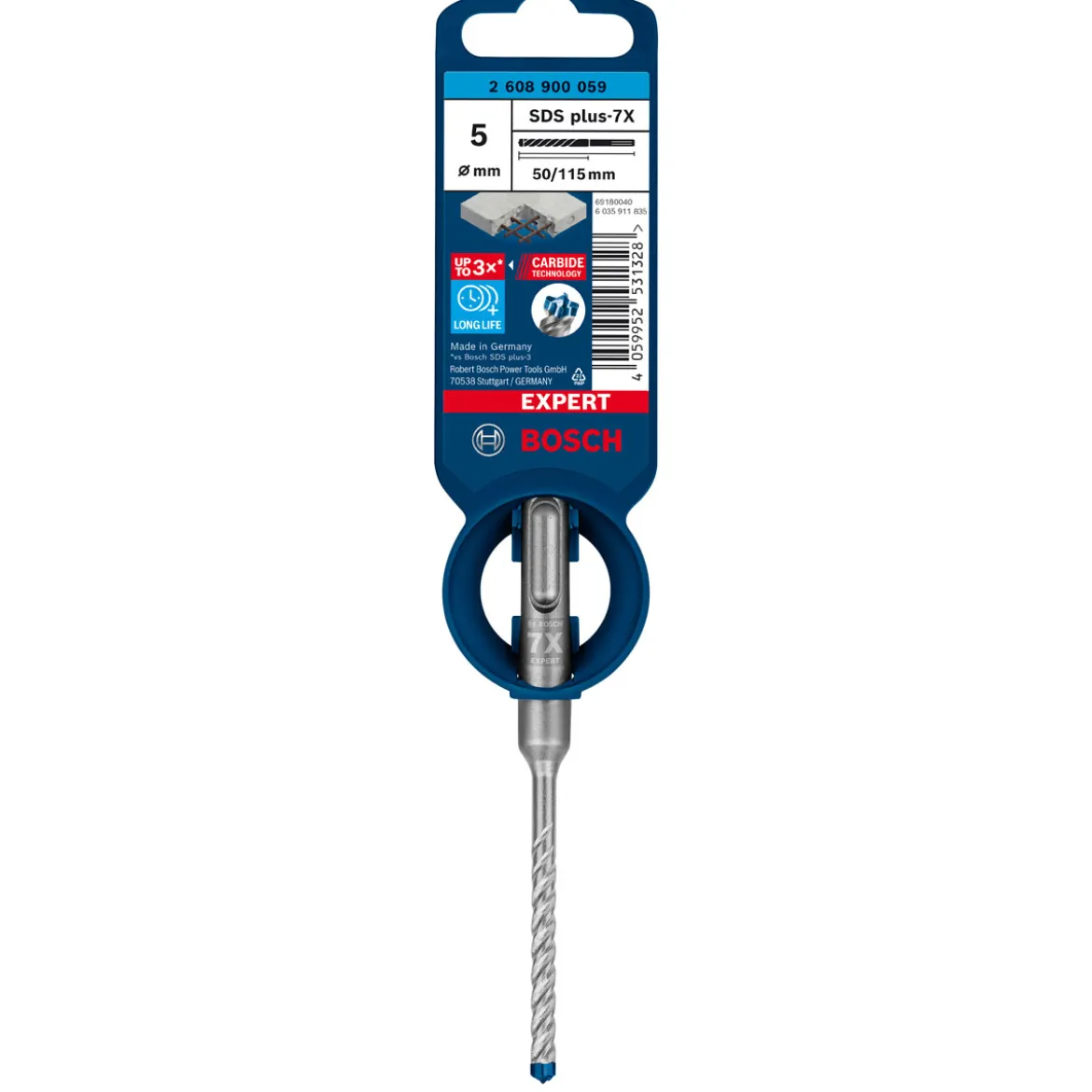 Bosch ProfessionalExpert SDS plus-7X Hammerbohrer 5 x 50 x 115 mm