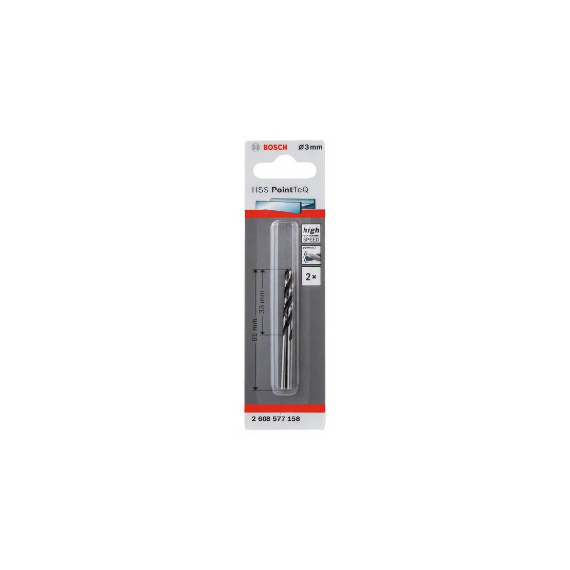 Bosch ProfessionalHSS-Spiralbohrer PointTeQ 3,0 mm