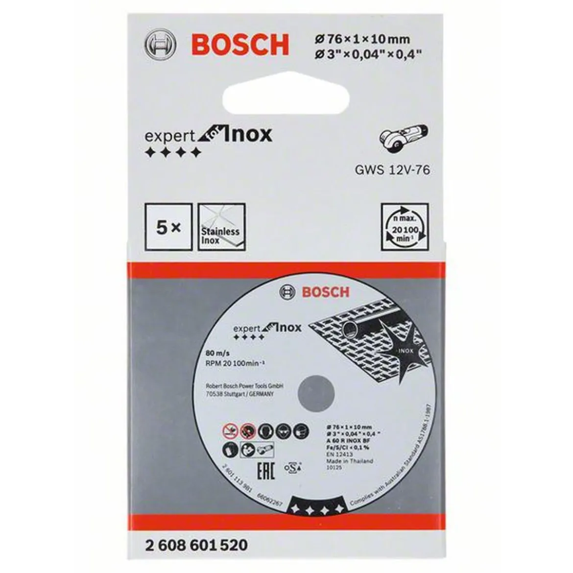 Bosch ProfessionalTrennscheibe Experst for Inox 5 Stück