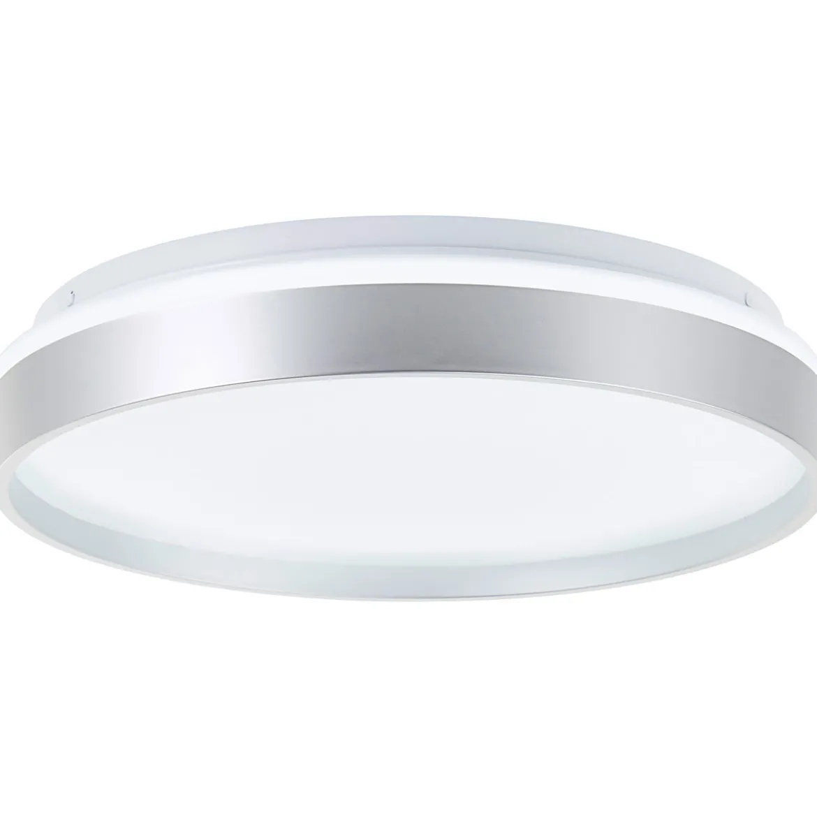 Brilliant Deckenleuchte Britt 33cm silber/weiß 22W 2300lm stufenlos dimmbar