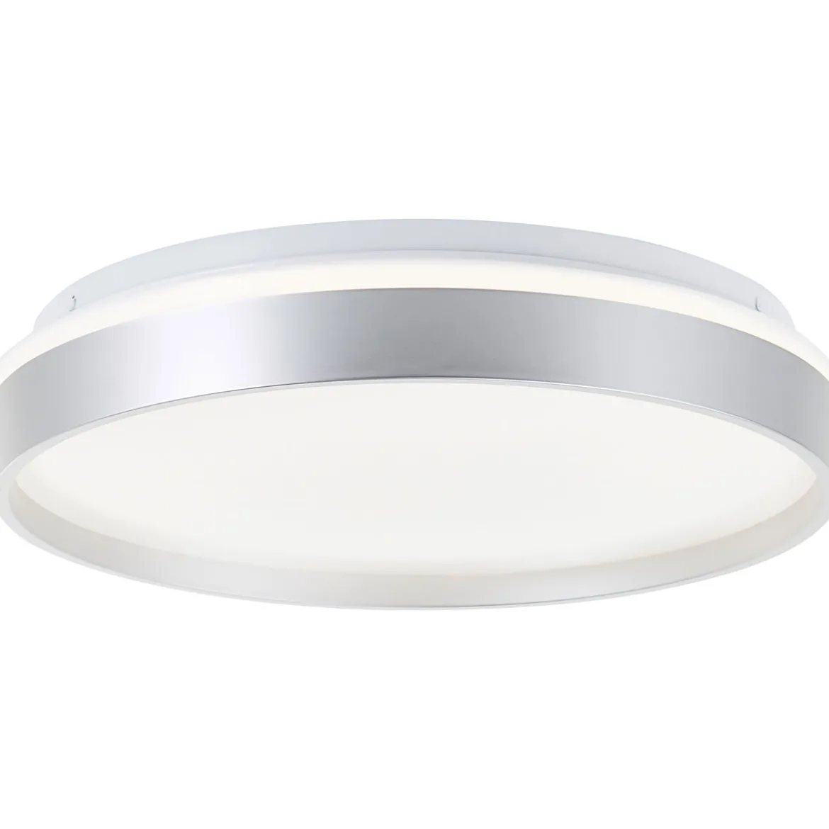 Brilliant Deckenleuchte Britt 33cm silber/weiß 22W 2300lm stufenlos dimmbar
