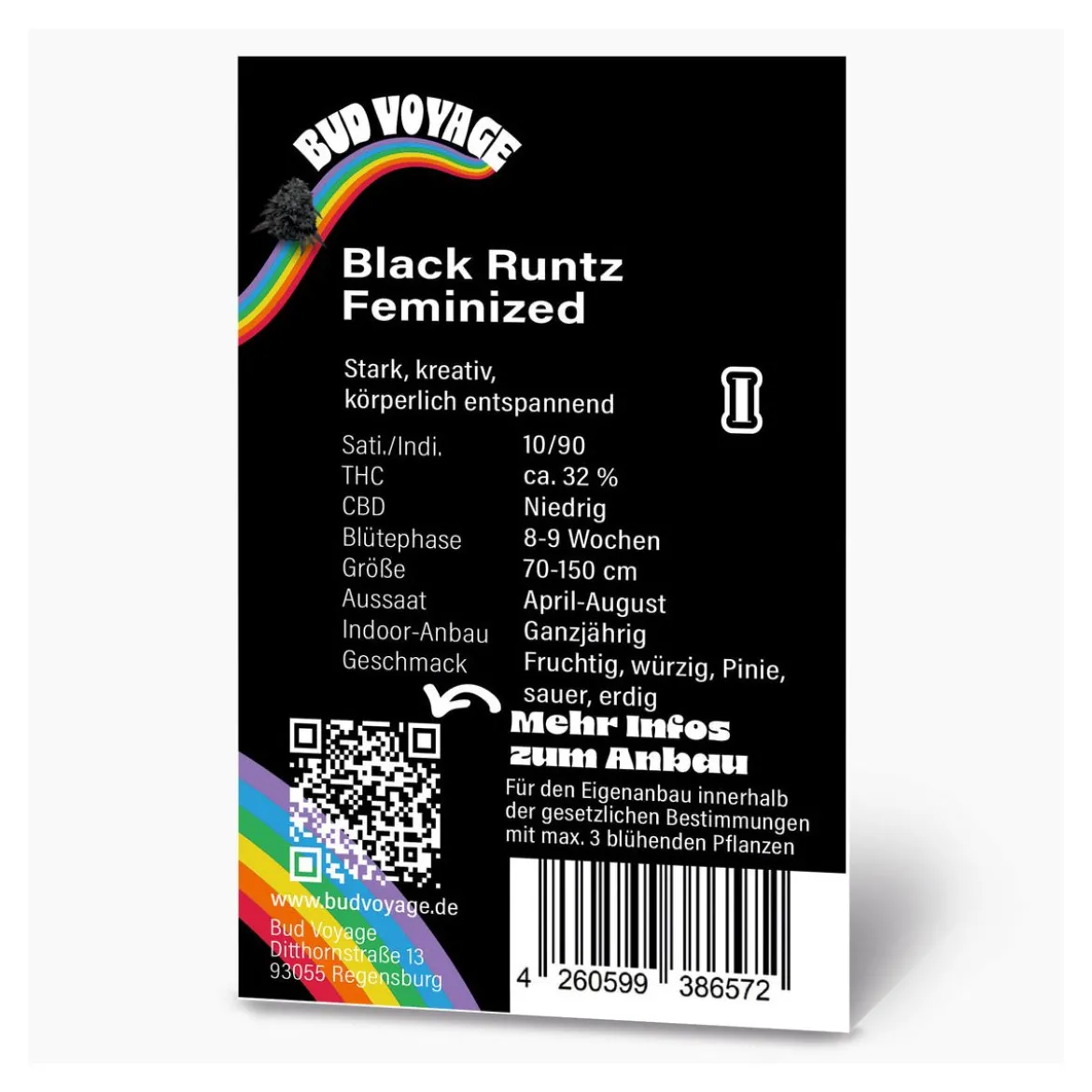 Bud Voyage Hanfsamen Black Runtz Feminisiert