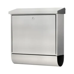Burg Wächter Briefkasten Inoxstar 4710 mit Zeitungsfach silber
