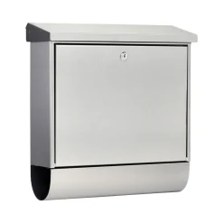 Burg Wächter Briefkasten Inoxstar 4710 mit Zeitungsfach silber