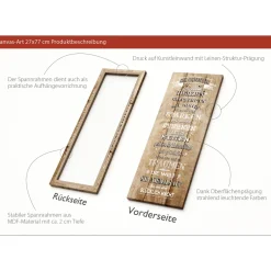 Canvas-Art Spruch 30 x 80 cm