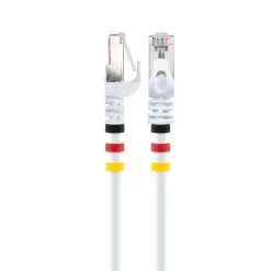 CAT7 Netzwerkkabel S/FTP 3Farbclips 15mweiss