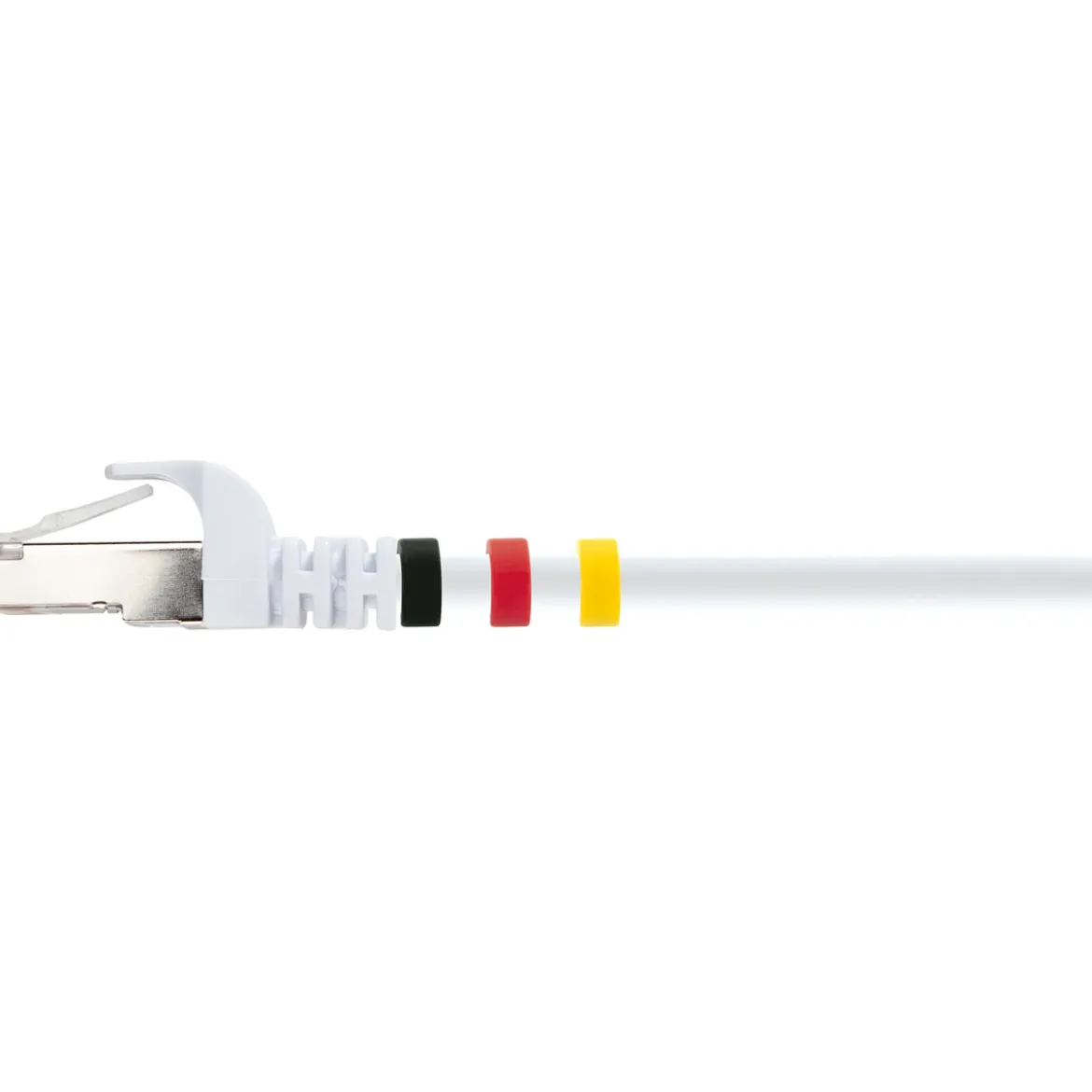 CAT7 Netzwerkkabel S/FTP 3Farbclips 15mweiss