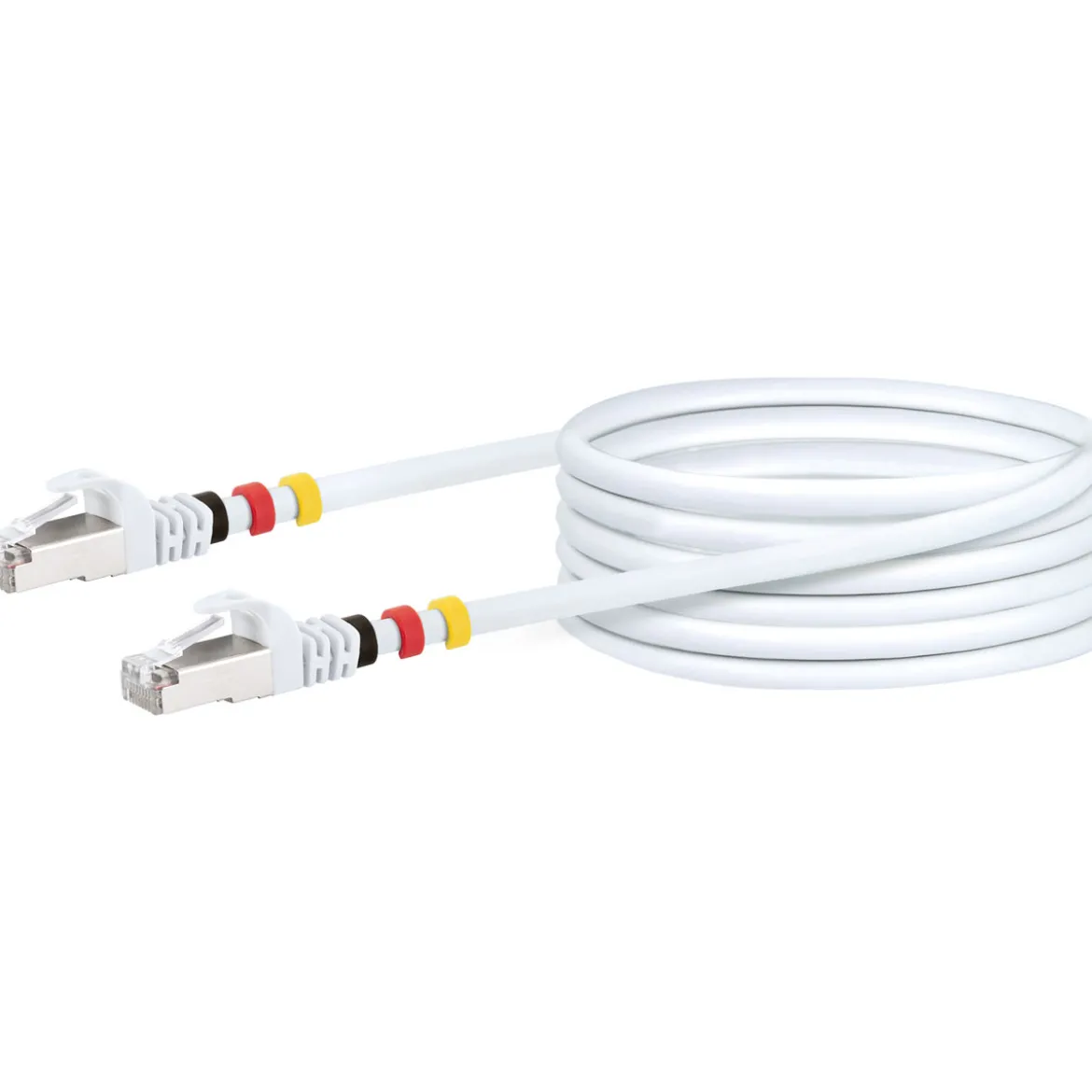 CAT7 Netzwerkkabel S/FTP 3Farbclips 15mweiss
