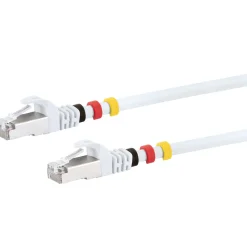 CAT7 Netzwerkkabel S/FTP 3Farbclips 10mweiss