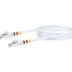 CAT7 Netzwerkkabel S/FTP 3Farbclips 5,0mweiss