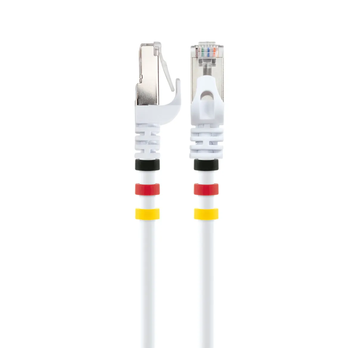 CAT7 Netzwerkkabel S/FTP 3Farbclips 2,5mweiss